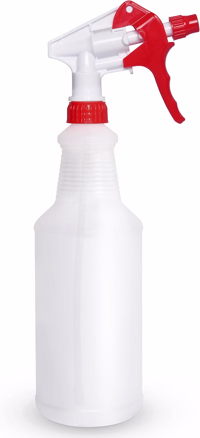 BRIGHTFROM 32 OZ Empty Plastic Spray Bottle, Heavy Duty with Adjustable Spray Nozzle, Chemical Resistant, All Purpose, Professional for Cleaning, Planting & Chemical Solutions