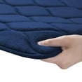 thumbnail image 2 of Oval Shaped Design Embossed Solid Color Memory Foam Soft Bathroom Rug Non-Slip PVC Backing, 2 of 6