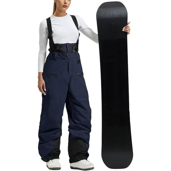 Roncen Womens Baggy Snowboard Pants Ski Bibs Snow Loose Overalls Waterproof Windproof Insulated Warm