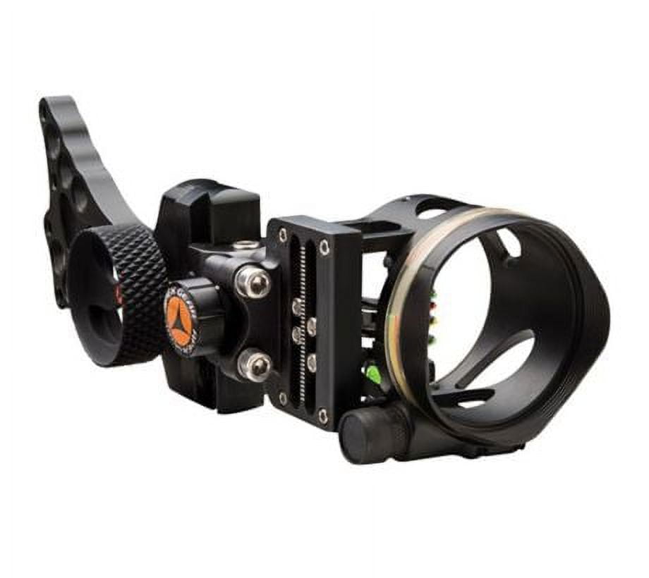 Apex Gear Covert 4-Pin Adjustable Multi-Color Dot Reticle Archery Bow Sight, Black - AG2314B