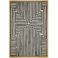 thumbnail image 3 of PixonSign Framed Canvas Print Wall Art Blocks of Symmetrical Lines Abstract Shapes Illustrations Minimalism Contemporary Dramatic Black and White for Living Room, Bedroom, Office - 24"x36" Natural, 3 of 5