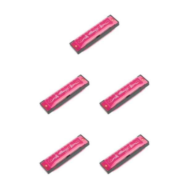 Wosthever Armónica profesional de 10 agujeros, órgano de boca ligero, instrumento educativo para edades tempranas, accesorios de juguetes, rosa Type2 NO2