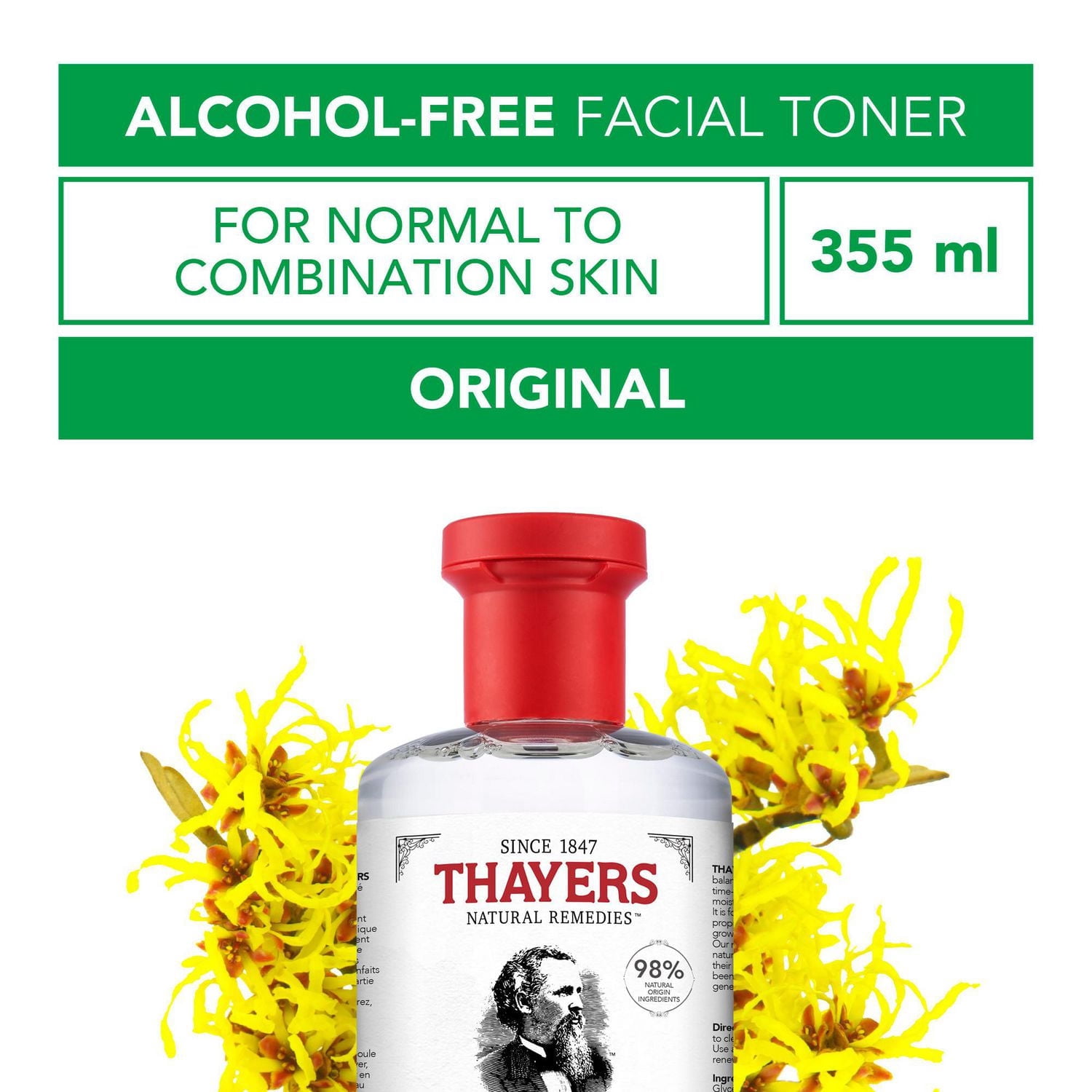 Thayers Original Facial Toner Alcohol-Free Witch Hazel and Aloe Vera
