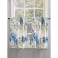 thumbnail image 3 of Kitchen Curtains 54 Inches length, Blue Yellow Beige Window Treatment Curtain Drapes, Retro Abstract Modern Art Painting Decorative Window Curtains for Bedroom Cafe, 52"x54", 2 Panels, 3 of 7