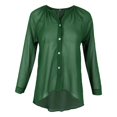 thumbnail image 3 of Manga Larga Gasa Ocasionales Blusas Mujer Suave Cómoda Elegante Sensación SG Salvador Camisa de chifón con cuello en v, 3 of 10
