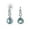 Aqua, variant on Womens Romantic Bridal Infinity CZ Aquamarine Teardrop Dangle Chandelier Earrings