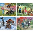 thumbnail image 2 of Bits and Pieces 4-In-1 Multi-Pack Days of Yore 1000 Piece Jigsaw Puzzles for Adults, 20" x 27", 2 of 12