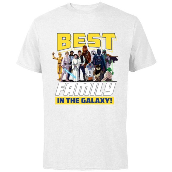 Star Wars Best Family in the Galaxy Group Trip Vacation - Short Sleeve Cotton T-Shirt for Adults - Customized-White