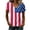 #07 Red, variant on 250 Years Of Freedom T-Shirts for Women Independence Day Patriotic Star Print V-Neck Comfy T-Shirt Freedom Classic Fit Stretchy Spring Summer Tees,XL,#07 Watermelon Red