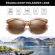thumbnail image 5 of VeBrellen - Gafas de sol polarizadas para mujer, protección UV, marco transparente MFZFUKR WMZL-1010-3, 5 of 6
