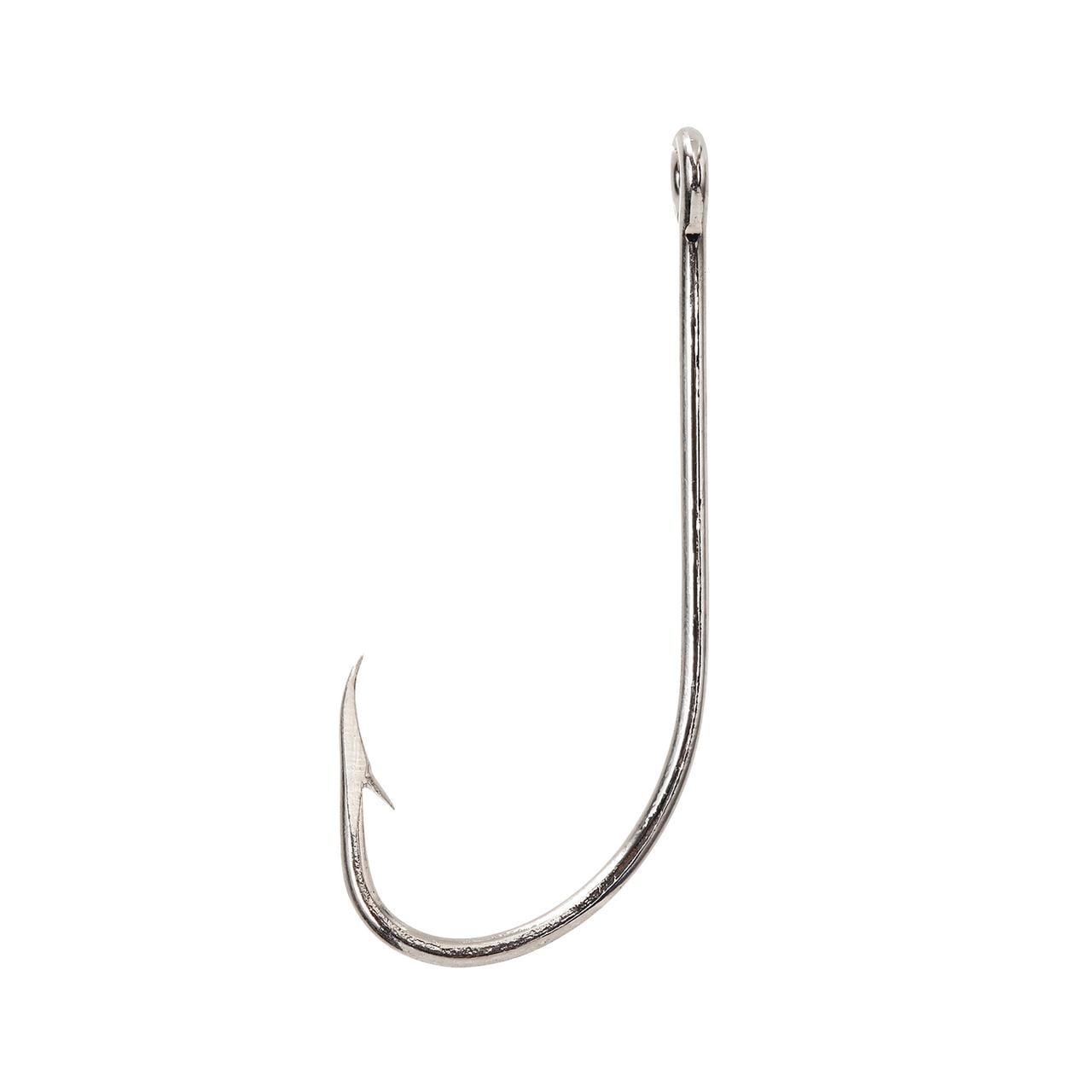 Eagle Claw 085AH-5/0 Plain Shank Hook, Nickel, Size 5/0, 8 Pack