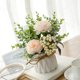 thumbnail image 1 of Ramo de Rosas Artificiales de Seda con Flores Potted en Pequeño Jarrón de Cerámica, Decoración Falsa de Flores para Mesas en Casa, Oficina, Cocina, Comedor, Boda, Falsa rosa con pequeño jarrón, flor +, 1 of 6