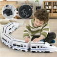 thumbnail image 2 of Smart Chain Train Toy - Electric Train Toy with Flashing Lights, Smart Chain Train Kids Toy Model Kit Electric High Speed Bullet, Fun Learning Game with Lights and Sounds (Three Sections), 2 of 8