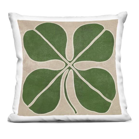 Stupell Industries Four Leaf Symmetry Decorative Printed Throw Pillow, design by June Erica Vess