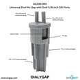 thumbnail image 2 of Universal Dual Air Gap with Dual 3/8-inch OD Ports (AG100-002, 34800), 2 of 7