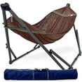 thumbnail image 1 of Tranquillo Hamac Double avec Support Inclus pour 2 Personnes / Support de Hamac Pliable Capacité de 600 Lb Étui Portable - Maison, Extérieur, Camping, Brun, 1 of 8