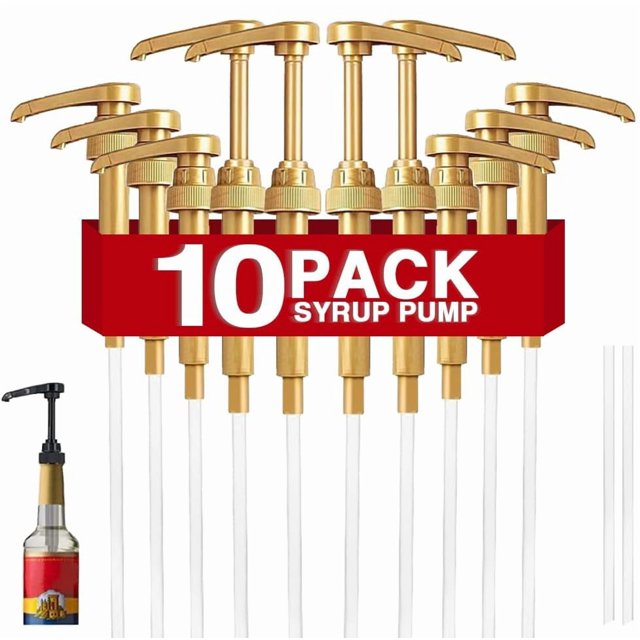 Bombas de sirope de café DupakSys Gold, 10 unidades, para botellas de 750 ml