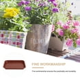 thumbnail image 3 of 10pcs Plastic Flower Pot Tray Flowerpot Base Plate Oblong Plant Pot Tray, 3 of 6