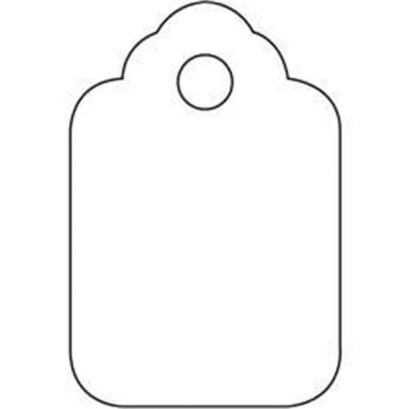 1.12 x 1.75 in. White Merchandise Tags - Case of 1000