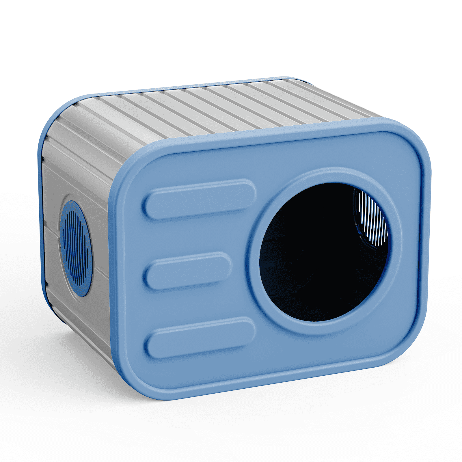 FICARTS Cat House for Indoor & Outdoor Cats - Resin Weatherproof Shelter with Camera - Shaped Design, Versatile for Home & Yard Use