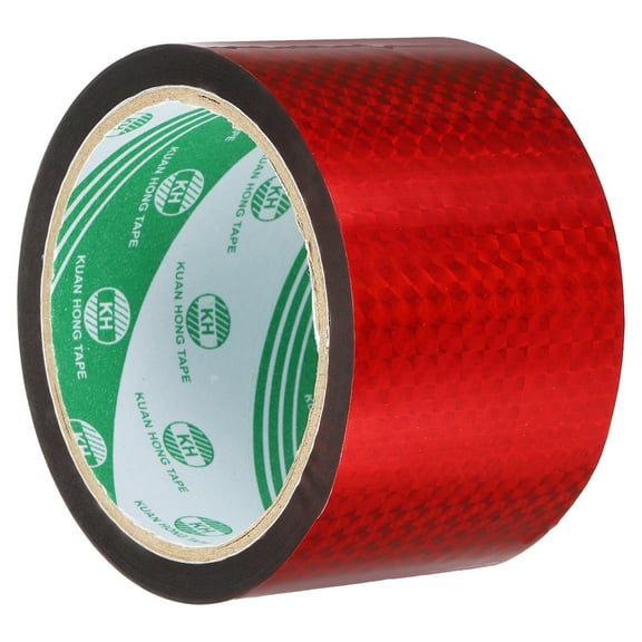 Washi Prism Tape 60mm Wide Holographic Color for Holiday Packaging and Decoration, Red