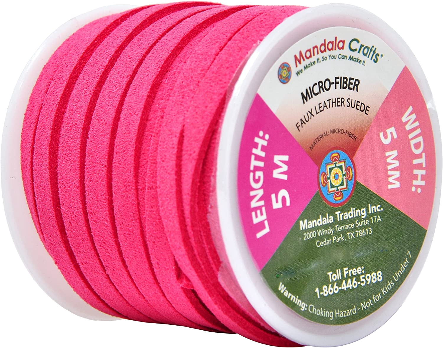 Mandala Crafts 138 Yards 5mm Assorted Faux Suede Cord - Flat Vegan Leather Cord for Jewelry Making Beading - Leather String Cord Leather Lace for Necklace Bracelet 25 Assorted Color