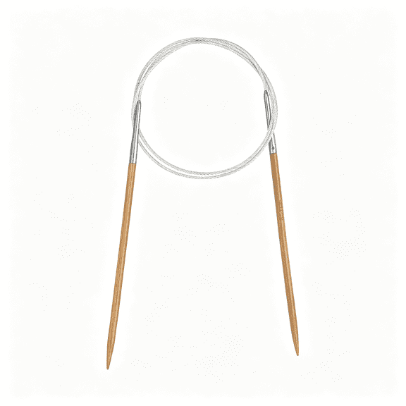 KASIU Size Us 4 (3.5Mm) Bamboo Circular Knitting Needle 32" Round Carbonized Wooden Needle for Handmade Projects Diy Knitting Blankets Socks Hats Sweaters