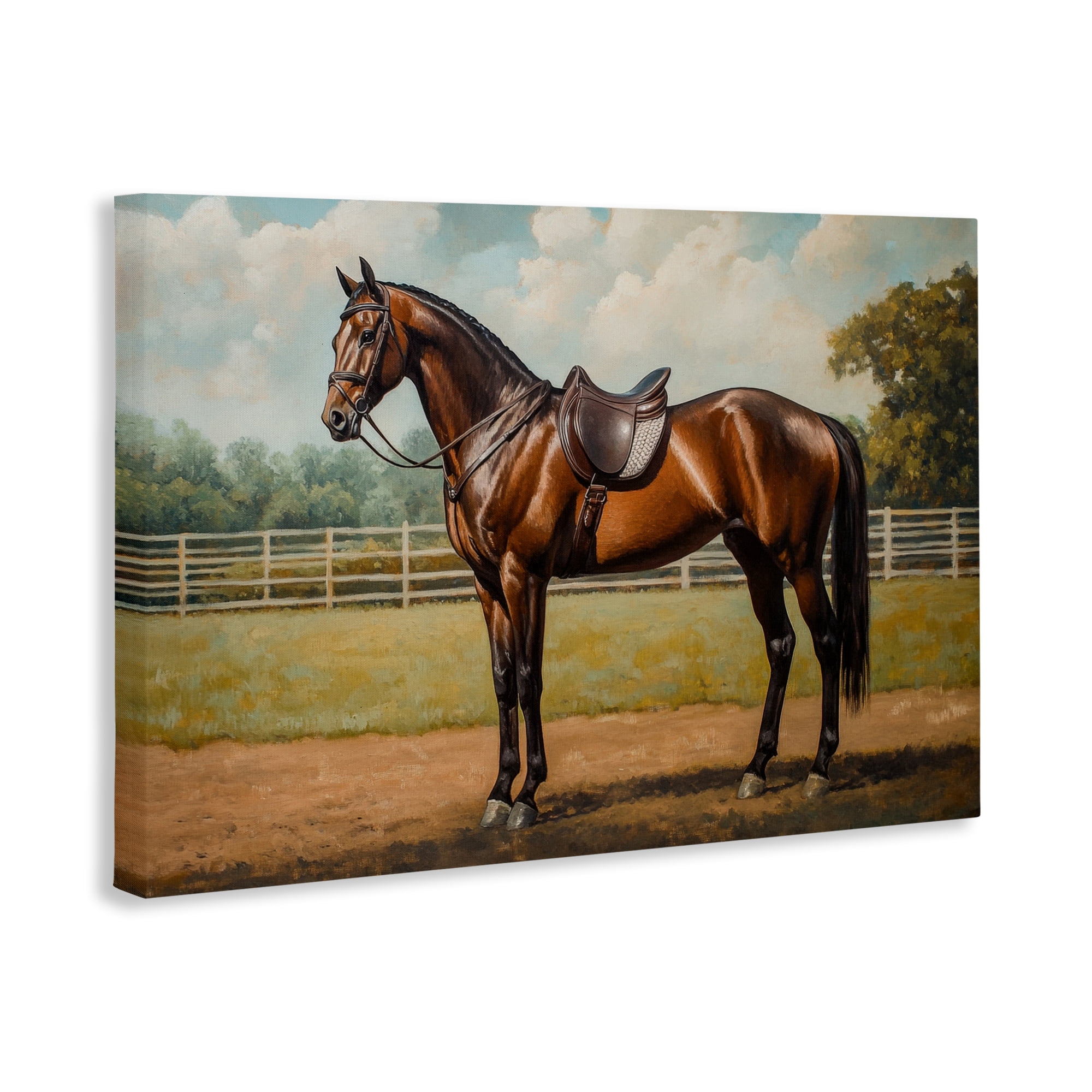 Stupell Industries Saddled & Ready For The Show Canvas Wall Art, design by Petal Prints Design