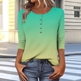 thumbnail image 6 of Bovxnpu 3/4 Length Sleeve Womens Tops, Casual Tunic Tops for Women Loose Dressy, Women's Printed Button 3/4 Sleeve T-shirt Comfortable And Casual Loose Top XXL, 6 of 6