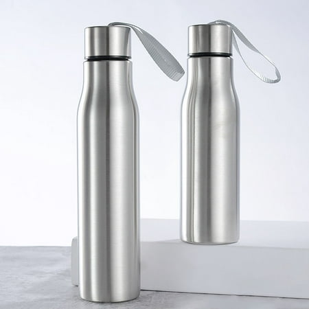 

LeKY 500/750ml Portable Stainless Steel Water Cup Beer Drink Bottle with Tote Rope