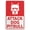 Warning Sign 2, variant on Attack Dog Pitbull Decor Sign - 8"x12" Aluminum Tin Sign, Home Kitchen Wall Decor, Outdoor Security Signage