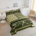 thumbnail image 6 of Military Theme Bedding American Flag Comforter Set Teenagers, Camouflage Stars and Stripes Design Bedding Comforter Sets Army Camo Vintage Theme Duvet Insert Twin 2Pcs Gift, 6 of 6