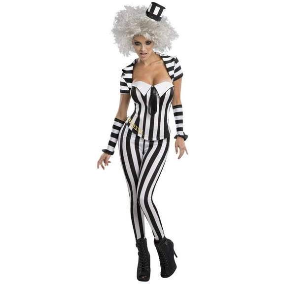 Secret Wishes Womens Beetlejuice Corset Style Costume X Small Female Adult White Fancy Dress Party Book Week Halloween