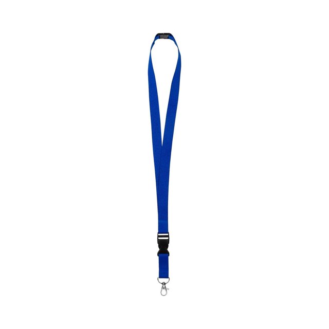 Porta Gafete con Broche de Seguridad, Clip y Gancho Giratorio | 2x53 cm azul 2 x 53