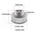 thumbnail image 1 of Courroie de Distribution 60 Dents Aluminium Modification d'Imprimante 3D Alliage Alésage d'Imprimante 3D Roue Synchrone Industrielle Domestique Pièces de Réparation Remplaçables, 1 of 6