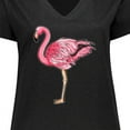 thumbnail image 4 of Inktastic Pink Flamingo Women's Plus Size V-Neck T-Shirt, 4 of 5