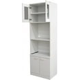 thumbnail image 5 of Danbury Tall Kitchen Pantry, Microwave Storage Cabinet, White, 23" W x 15" D x 70" H, 5 of 7