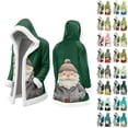thumbnail image 5 of Unisex Casual and Fashionable Plush Collar Hooded Long Sleeve Jacket with Christmas Printing, for Men and Women Daily Use,Beige,2XL, 5 of 6