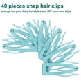 thumbnail image 5 of QUMENEY 24 Pieces Double Grip Hair Clips Metal Snap Hair Clips Women Hair Barrettes for Hair Making, Salon Supplies (Light Blue, 2 Inch), 5 of 7