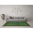 thumbnail image 3 of Ahgly Company Indoor Round Abstract Turquoise Blue Modern Area Rugs, 5' Round, 3 of 4