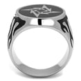 thumbnail image 4 of Anillo Color Plata Para Hombres de Acero Inoxidable Estrella Ninja, 4 of 4