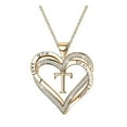 thumbnail image 1 of Ladies Double Heart Necklace With 26 English Letters Couple Necklace, 1 of 4