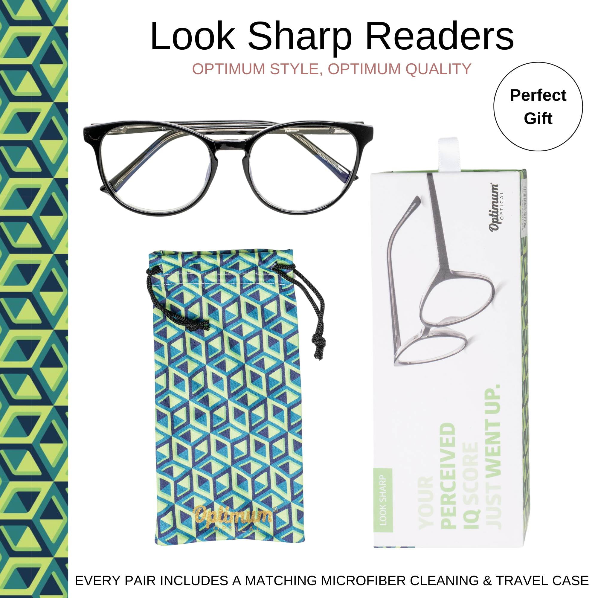 Optimum Optical Signature Blue Light Filtering Readers - Look Sharp, +1.5