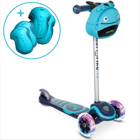 smarTrike T3 2-in-1 Kids Scooter with Safety Gear Included, 2Years , Blue