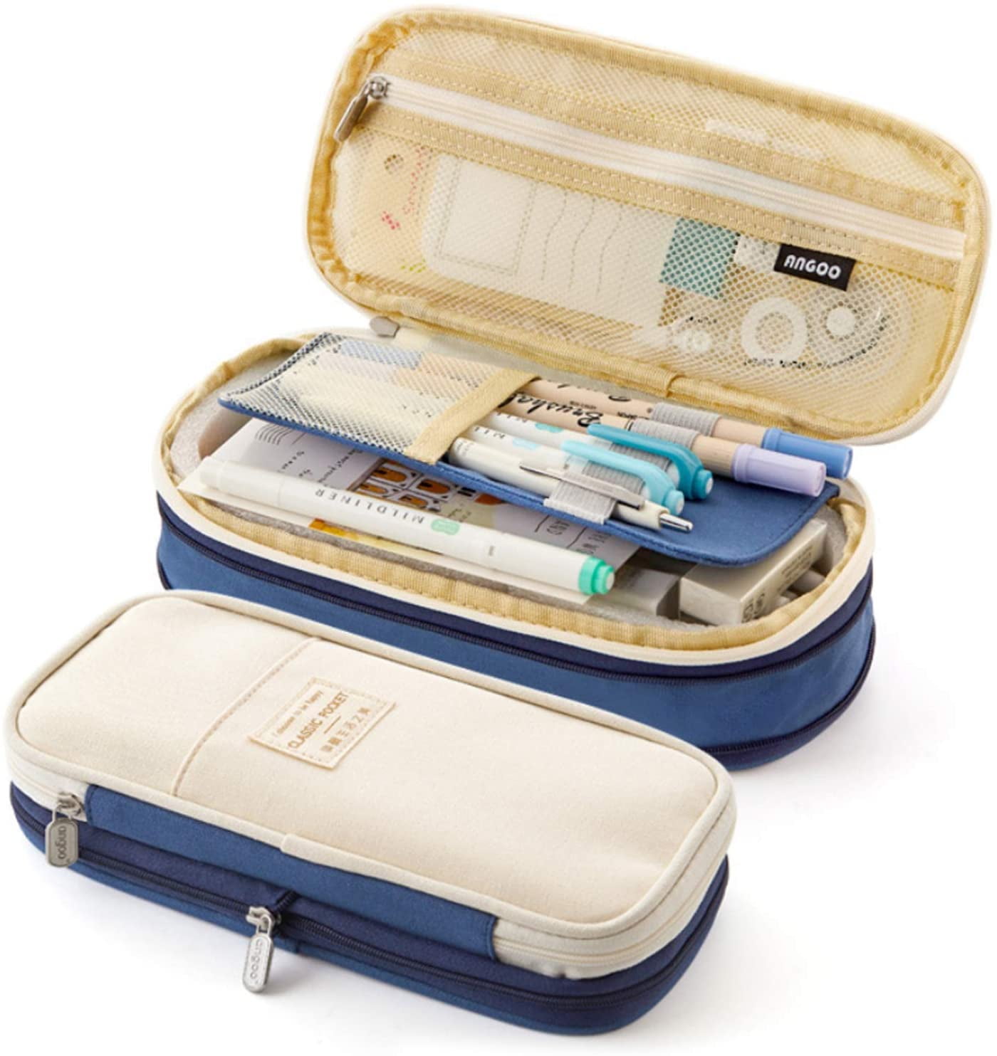 Gououd Large Capacity Pencil Case, Pencil Case, Zippered Case, Pencil