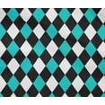 thumbnail image 4 of oneOone Cotton Flex Turquoise Blue Fabric Argyle Check Fabric For Sewing Printed Craft Fabric By The Yard 40 Inch Wide, 4 of 4