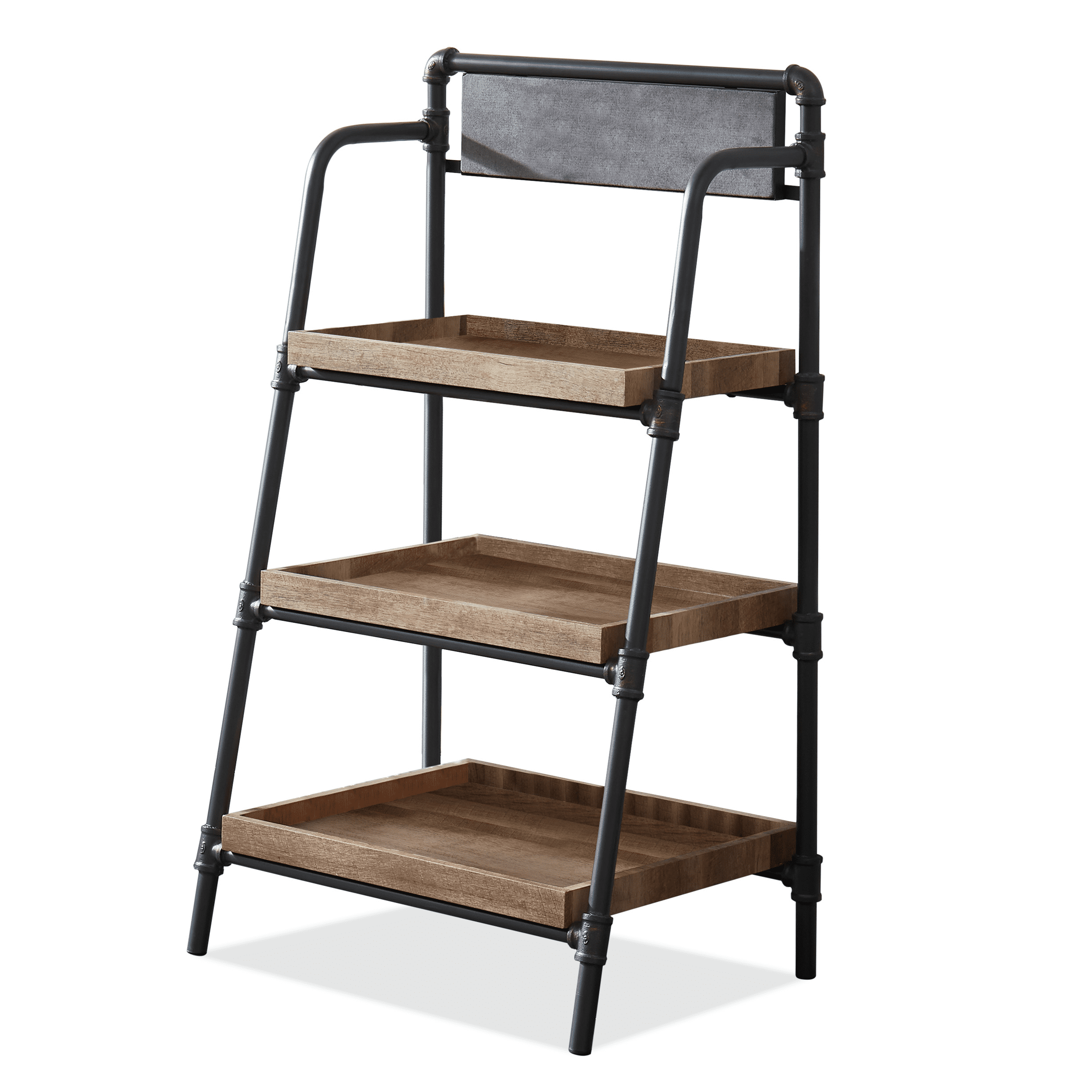 Furniture of America Siff 3-Shelf Bookcase, Sand Black