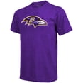 thumbnail image 2 of Men's Majestic Threads Lamar Jackson Purple Baltimore Ravens Tri-Blend Name & Number T-Shirt, 2 of 3