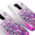 thumbnail image 4 of Cricket Influence Case / AT&T Maestro Plus Case Liquid Quicksand Glitter Cute Phone Case Clear Bling Diamond Shock Protective Cover for Girls Women - Clear/Purple, 4 of 5