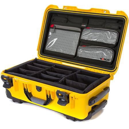 UPC: 0666365022974 | Wheeled Series 935 Lightweight NK-7 Resin Waterproof Hard Case with Lid Organizer and Padded Dividers  Yellow